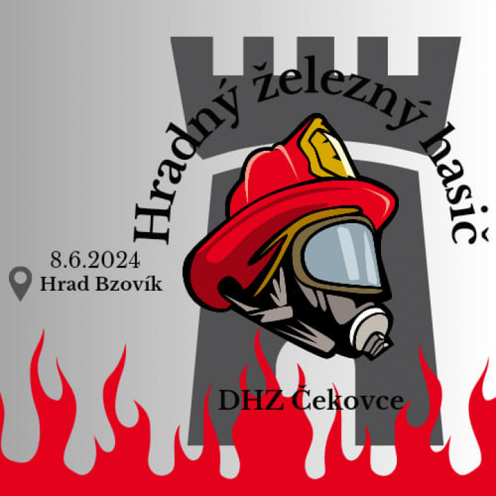 HZ ČEKOVCE Vás pozýva na prvý ročník vytrvalostno-silovej súťaže „ Hradný Železný Hasič’’, ktorá sa bude konať vo vnútorných priestoroch hradu v obci Bzovík.